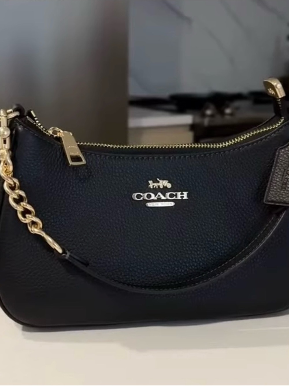 Coach Black Leather Shoulder Bag - Picture 2 of 2
